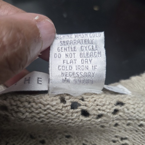 Vintage Y2K The Limited Womens Large Linen Cotton Button Vest Pointelle Crochet - Picture 6 of 7